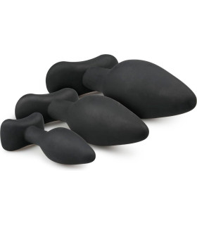 Набор силиконовых анальных пробок разного размера - No Taboo