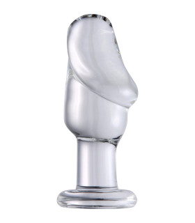 Реалистичная стеклянная анальная пробка, 12.7 x 4.8 см - No Taboo