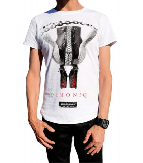 Мужская футболка белая Demoniq, M - No Taboo