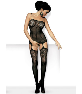 Сексуальний напівпрозорий комбінезон з мереживом XL / XXL, Чорний - No Taboo