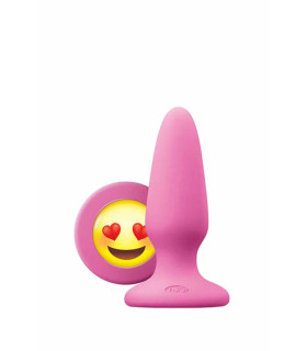 Анальная пробка со смайлом розового цвета, диаметр 3 см - No Taboo