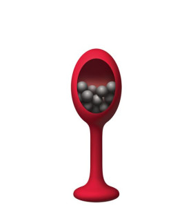 Анальная пробка с шариками внутри Renegade Rattler, красная - No Taboo