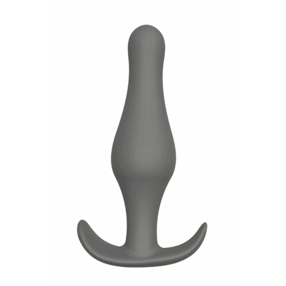 Анальная пробка конической формы, серый цвет (37453), zoom