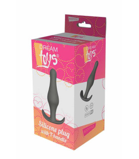 Анальная пробка конической формы, серый цвет - No Taboo