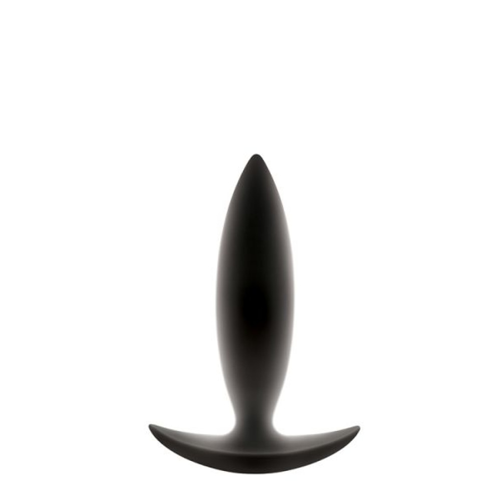 Анальный плаг черного цвета со стоппером (37547), zoom
