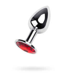 Анальная пробка металлическая со стразой, 7 х 2,8 см - No Taboo