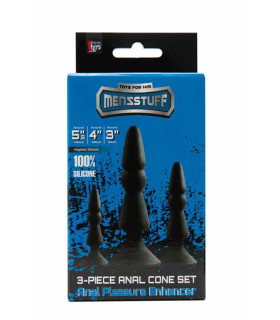 Анальная пробка с присоской черного цвета, размер S - No Taboo