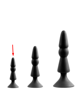 Анальная пробка с присоской черного цвета, размер S - No Taboo