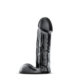 Фаллоимитатор большой с мошонкой, черный - No Taboo