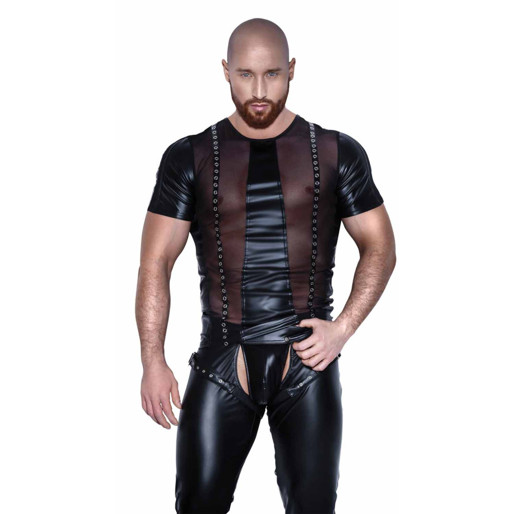 Футболка с заклепками и полупрозрачными вставками Noir Handmade, размер XL (37511), zoom