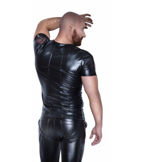 Футболка в заклепками и полупрозрачными вставками Noir Handmade, размер L - No Taboo