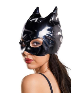 Маска кішки блискуча чорного кольору - No Taboo