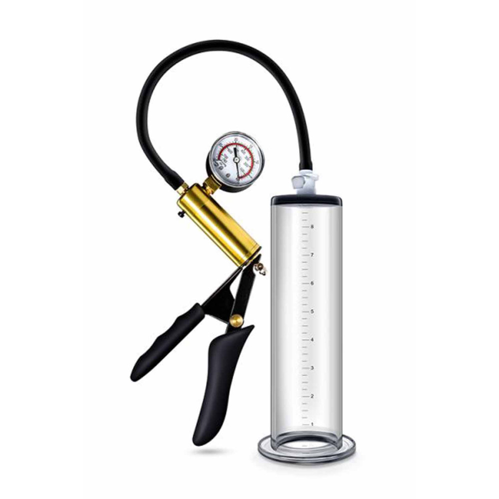 Помпа вакуумна з манометром Blush з пістолетом, прозора, 22.9 х 5.1см (37575), zoom