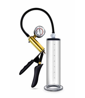 Помпа вакуумна з манометром Blush з пістолетом, прозора, 22.9 х 5.1см - No Taboo