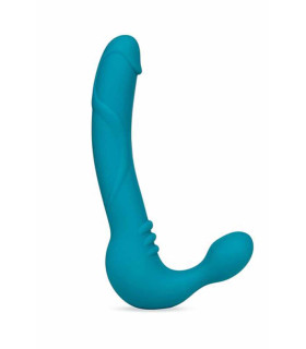 Страпон безременний Blush Temptasia з вібрацією, блакитний, 22.8 х 3.5 см - No Taboo