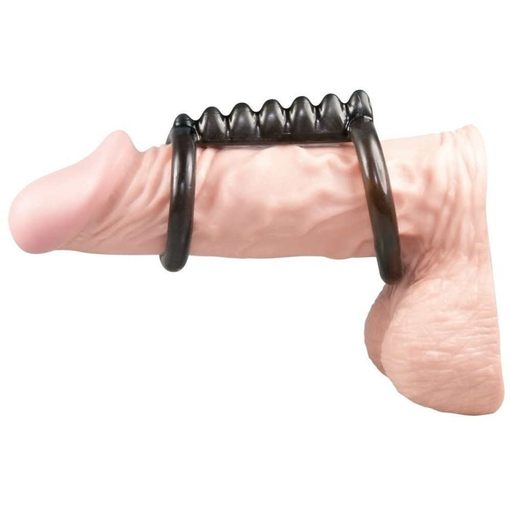 Подвійне ерекційне кільце з рельєфом (5420), zoom