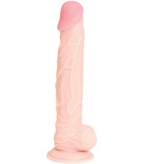 Великий реалістичний фалоімітатор c мошонкою, 24.1 см - No Taboo