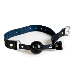 Чорний кляп з пластиковою кулькою - No Taboo