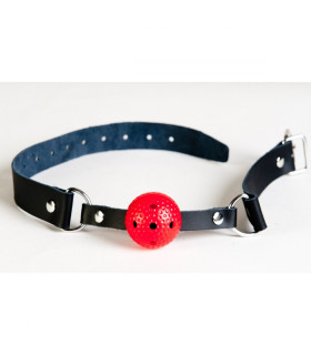 Червоний кляп з пластиковою кулькою - No Taboo