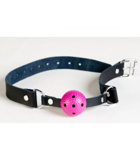 Кляп з рожевим пластиковим кулькою - No Taboo