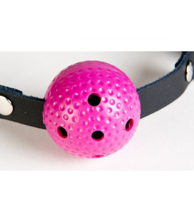 Кляп з рожевим пластиковим кулькою - No Taboo