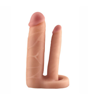 Реалистичная увеличивающая насадка для двойного проникновения - No Taboo