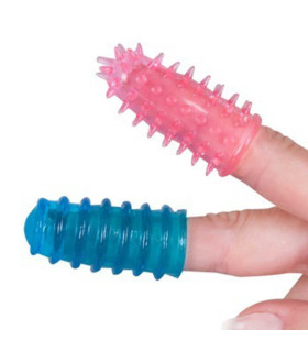 Насадки на палець рельєфні, Yoy2Toys різнокольорові, 2 шт - No Taboo