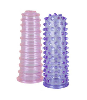 Рельєфні насадки на пальці з шипами і реберцями - No Taboo