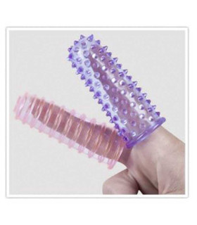 Рельєфні насадки на пальці з шипами і реберцями - No Taboo