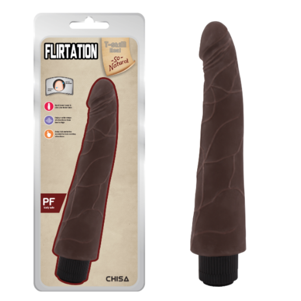 Вибратор реалистичный Chisa Flirtation из киберкожи, 23 см х 4.5 см (37230), zoom