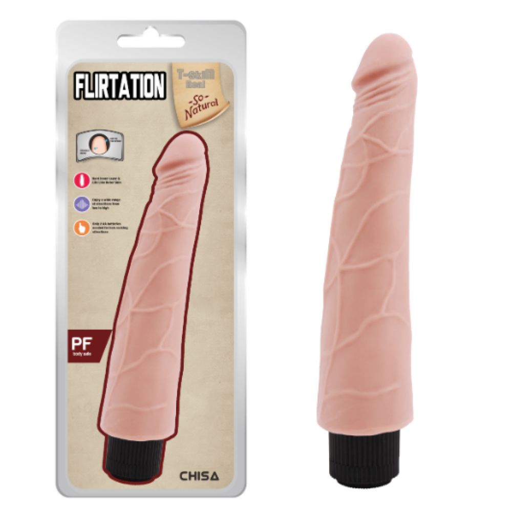 Вибратор из киберкожи Chisa Flirtation, реалистичный, 20 см х 5.5 см (37228), zoom