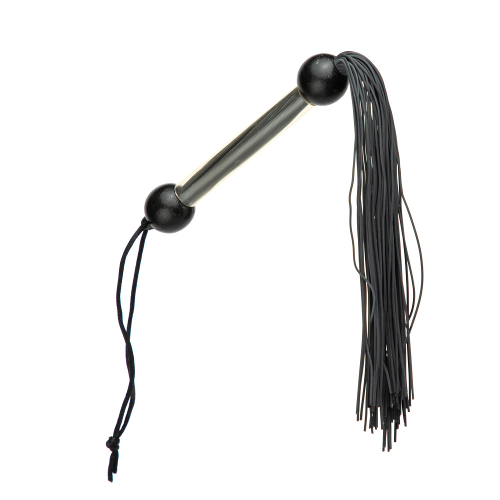 Плетка черная силикон с шариками (40125), zoom