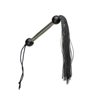 Плетка черная силикон с шариками - No Taboo