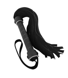 Плеть с витой рукоятью, черная - No Taboo