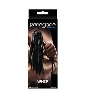 Плеть с витой рукоятью, черная - No Taboo