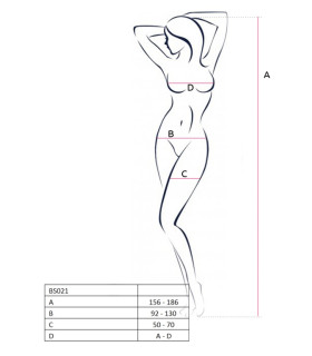 Сексуальний комбінезон білого кольору в сітку з інтимним вирізом S / L - No Taboo