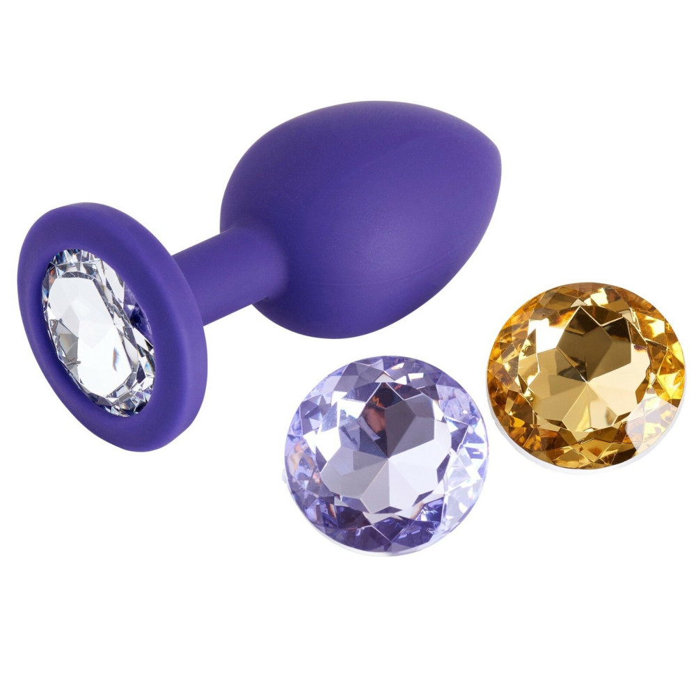 Анальная пробка 3 в 1 сменные кристаллы, размер S So Divine (38708), zoom