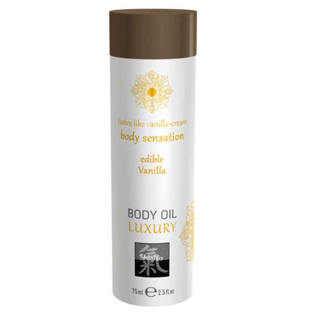 Масажна олійка їстівна HOT Body Oil Luxury зі смаком ванілі, 75 мл (38052), zoom