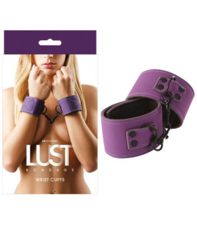 Наручники из кожзаменителя, LUST, фиолетовый - No Taboo