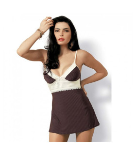Эротичная сорочка с оттенком черного шоколада XXL - No Taboo
