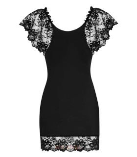 Эротичная черная сорочка с кружевом, S/M - No Taboo