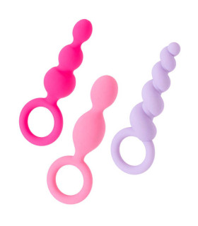 Набір анальних пробок Satisfyer Plugs colored різнокольоровий, 3 шт - No Taboo