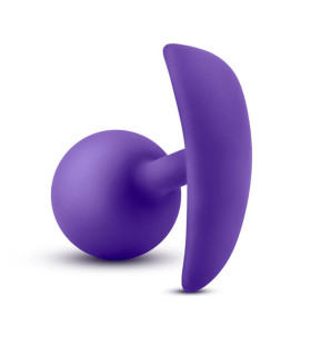 Анальна пробка зі зміщеним центром ваги LUXE WEARABLE VIBRA PLUG PURPLE - No Taboo