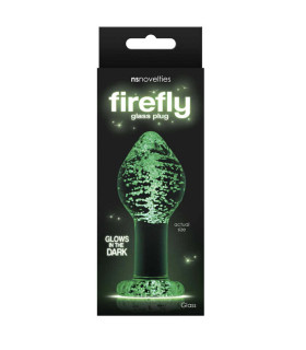 Анальна пробка прозора скло FIREFLY GLASS PLUG large CLEAR - No Taboo