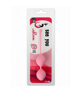 Вагінальні кульки рожеві BLOOM DUO BALLS, 2.9 см х 16.5 см - No Taboo