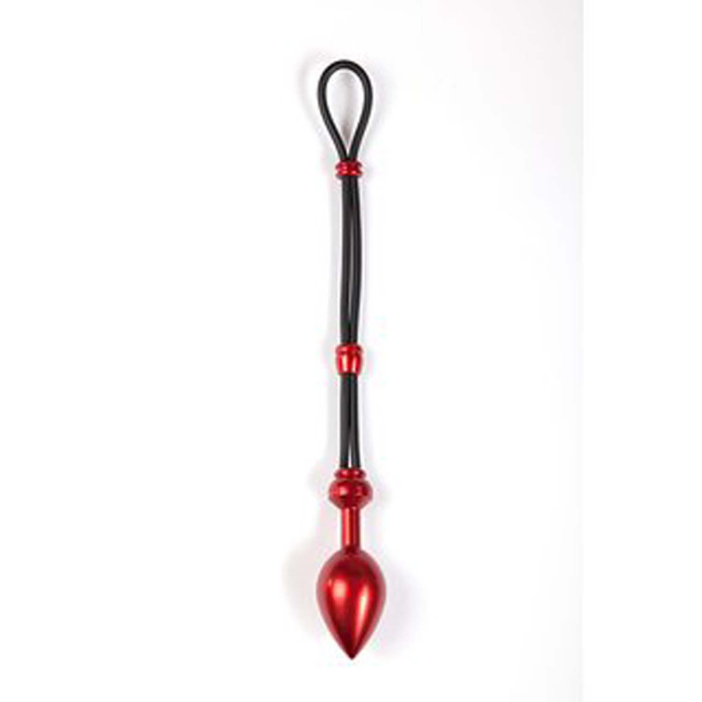 Анальна пробка з ерекційним кільцем COCK GRIP PLUG large RED (33737), zoom