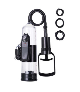 Помпа вакуумная мужская для пениса с вибрацией, чёрный, 22,8 см - No Taboo