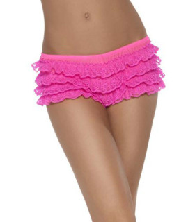 Сексуальные трусики розовые с кружевами в виде юбочки, OS - No Taboo