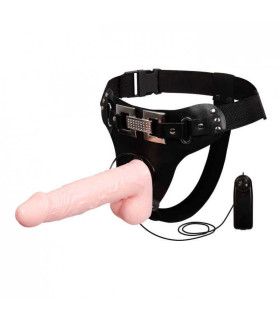 Страпон реалістичний з трусиками з вібрацією Vibrating Strap On Flesh - No Taboo