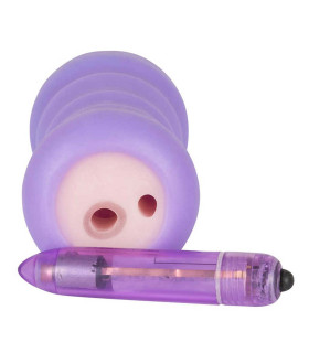 Мастурбатор компактний Purple TPR Pussy Masturbator - No Taboo